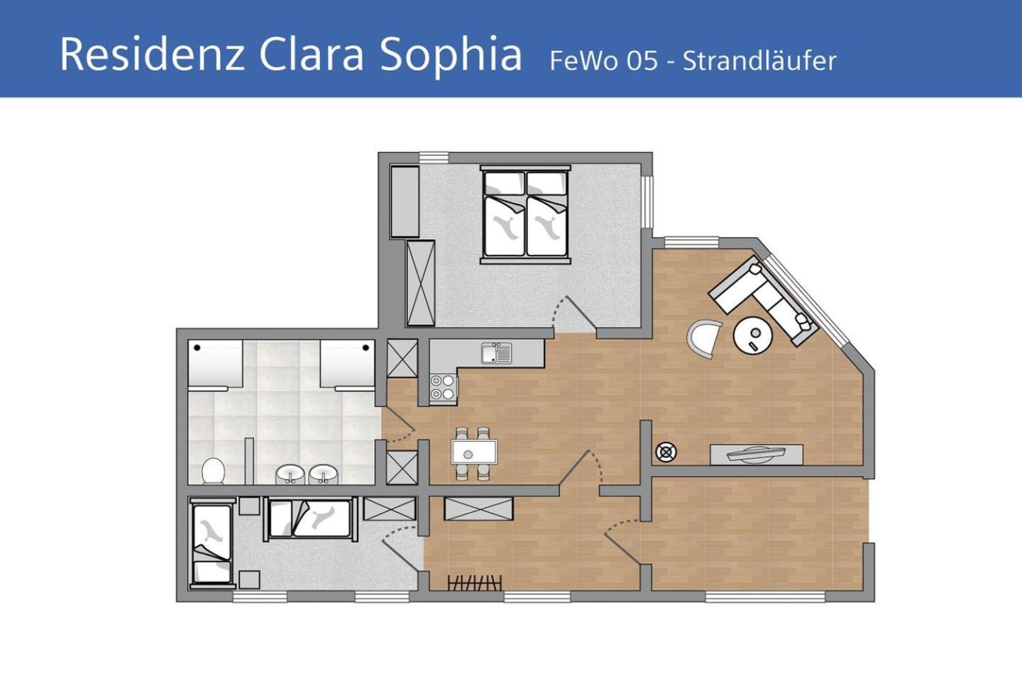Ferienwohnung Strandlaeufer In Der Residenz Clara Sophia 빈츠 외부 사진